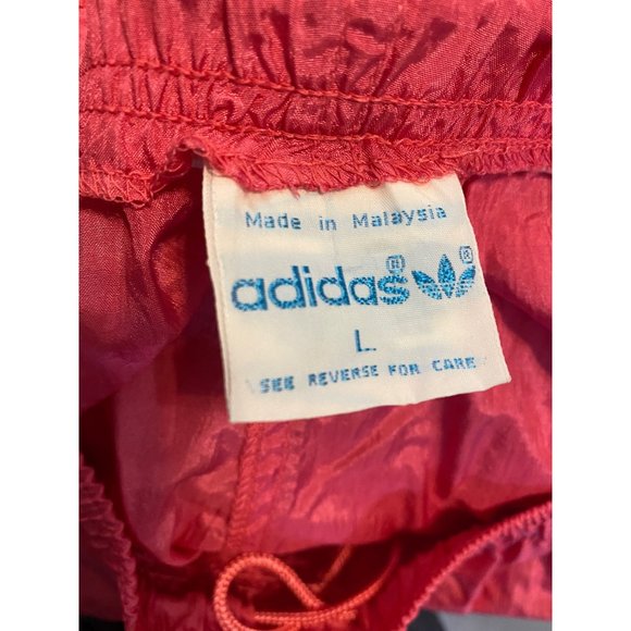 Vintage Adidas Nylon Windbreaker Parachute Track Suit Fuchsia Hot Pink Size L - Picture 9 of 11
